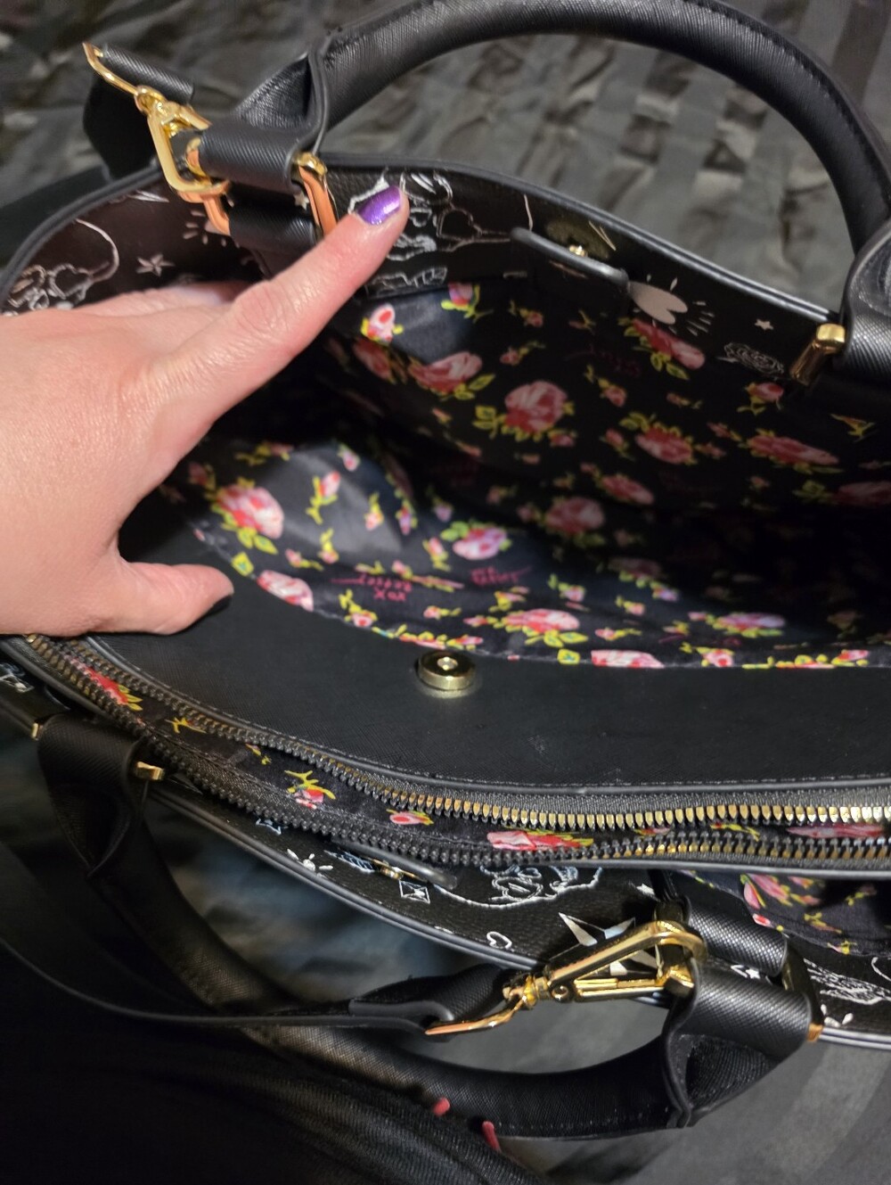 Betsey Jonhson Skullicious Satchel Bag - Picture 6 of 10